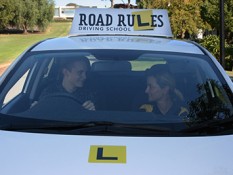 Driving lesson and test
